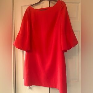 Eliza J Puff Sleeve Shift Dress Coral/Pink size 14